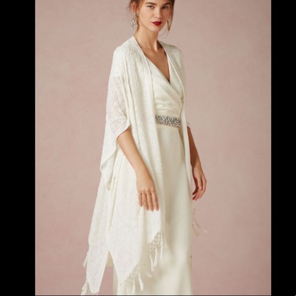 BHLDN Silk Velvet Burnout Kimono